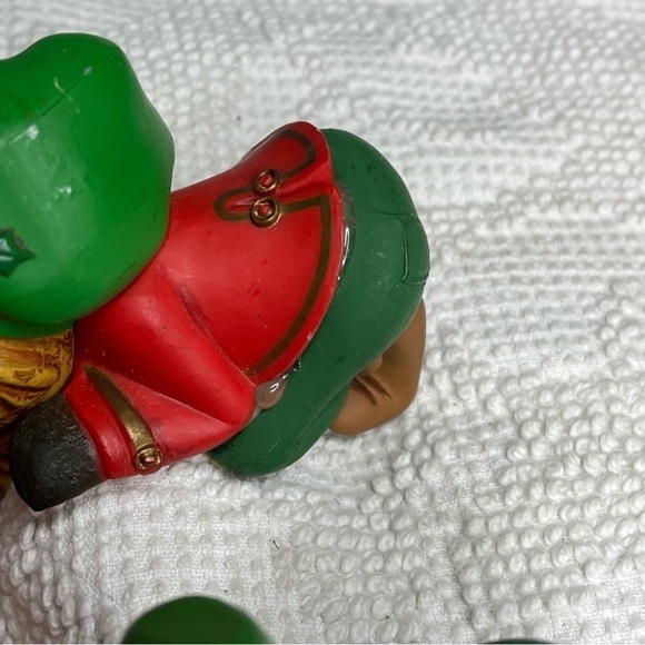 Elf long beard Holiday decor hallmark vintage green hat Lot of 3 - Picture 8 of 8